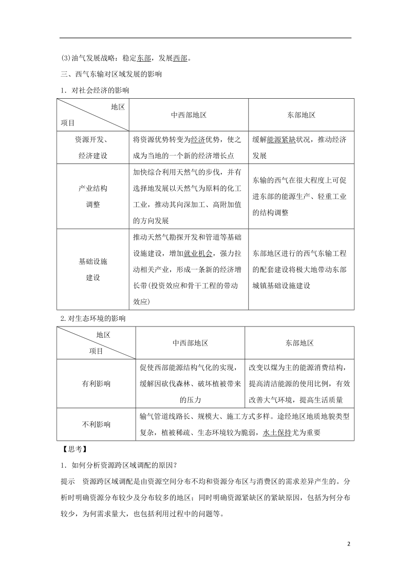 2018_2019高中地理第五章区际联系与区域协调发展第一节资源的跨区域调配──以我国西气东输为例学案新人教版必修.doc_第2页