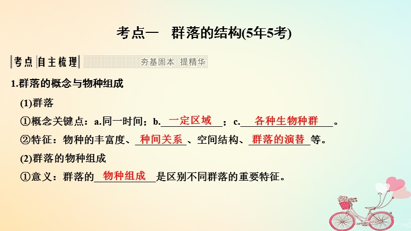 2019版高考生物大一轮复习第九单元生物与环境第29讲群落的结构与演替课件苏教版.ppt_第2页