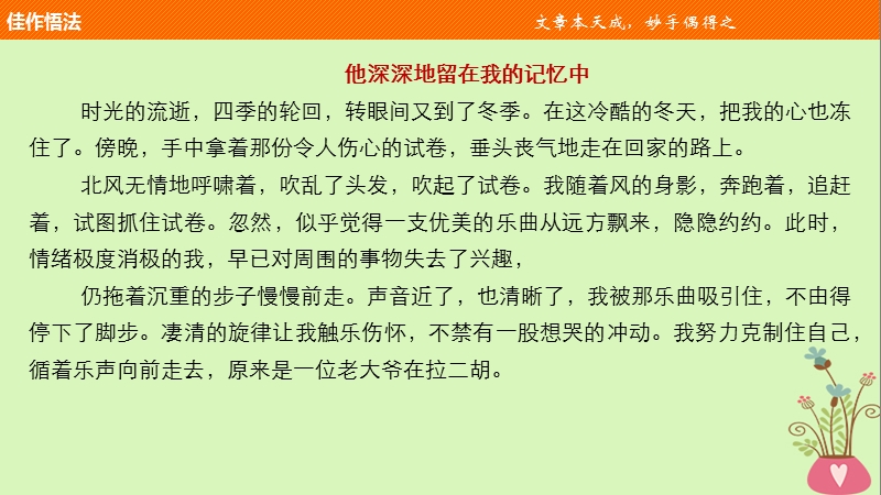 2018版高中语文 第二单元 跨越时空的美丽 单元写作 跨越时空的美丽课件 鲁人版必修1.ppt_第3页