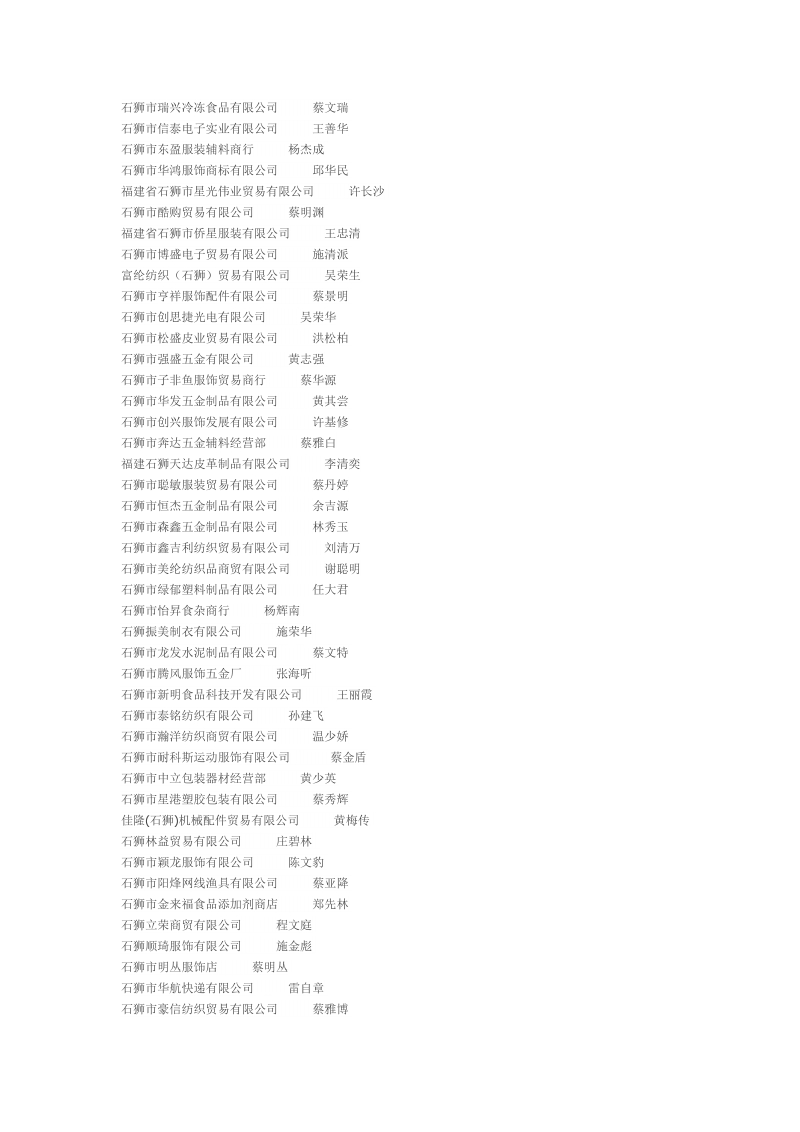 石狮市企业.doc_第2页