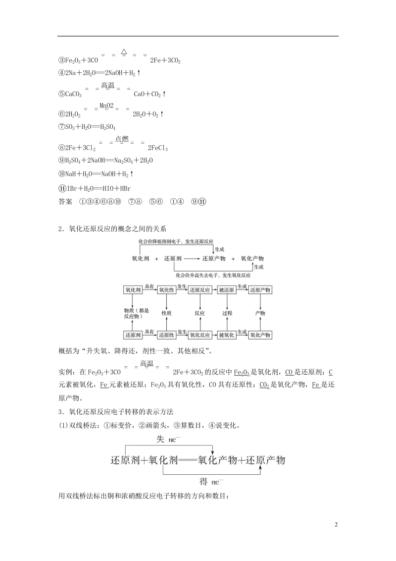 2019版高考化学一轮复习第二章化学物质及其变化第8讲氧化还原反应的概念学案.doc_第2页