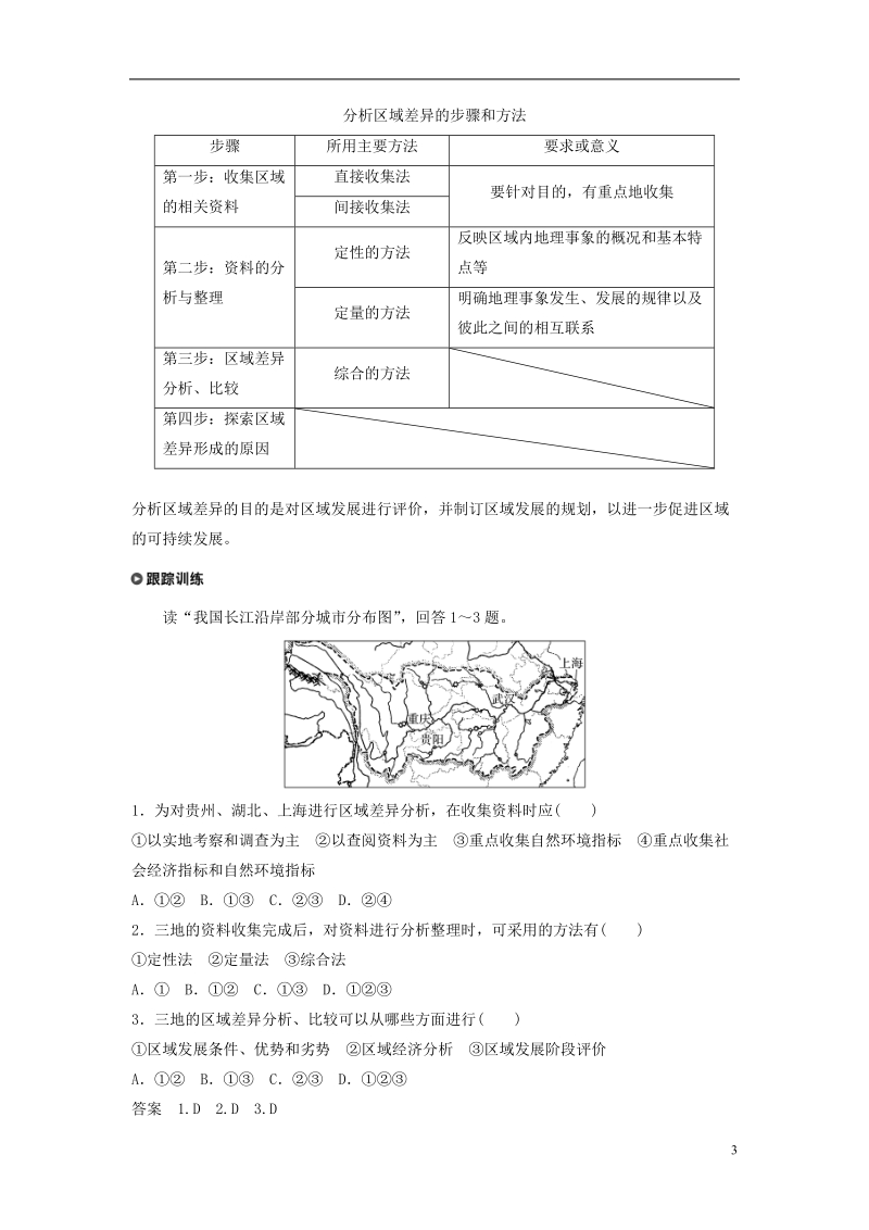 江苏专用2018_2019学年高中地理第一单元区域地理环境与人类活动单元活动学会分析区域差异学案鲁教版必修.doc_第3页