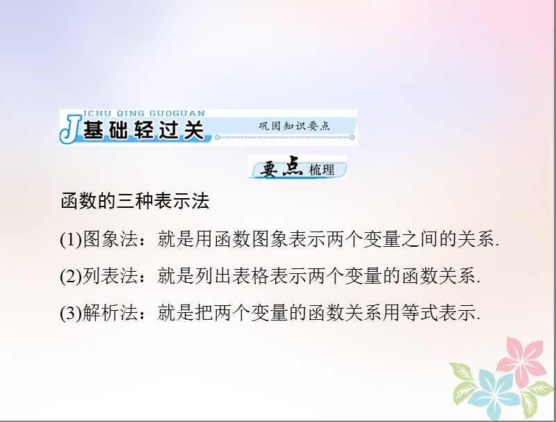 2019版高考数学一轮复习第二章函数导数及其应用第2讲函数的表示法配套课件理.ppt_第3页