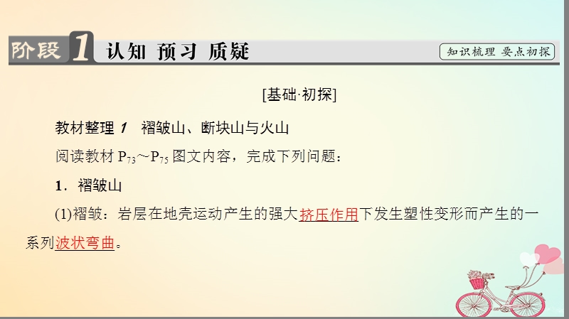 2018版高中地理第4章地表形态的塑造第2节山地的形成课件新人教版必修.ppt_第3页