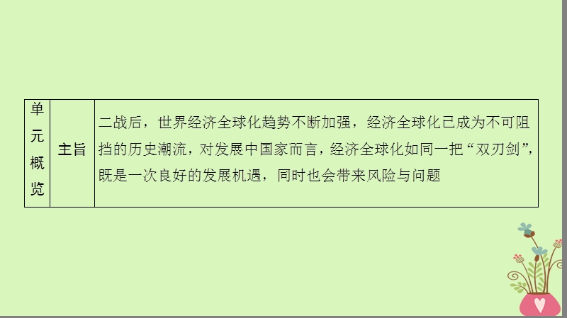 2019版高考历史一轮复习第11单元当今世界经济的全球化趋势第22讲战后资本主义世界经济体系的形成及经济全球化趋势课件北师大版.ppt_第3页