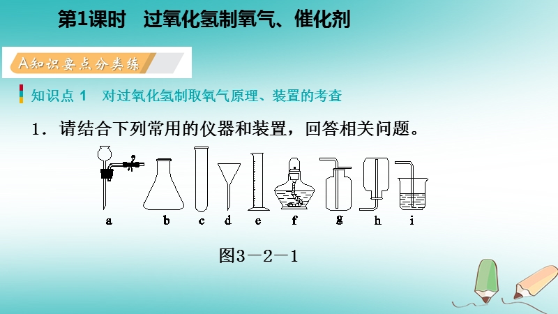 2018年秋九年级化学上册第三章维持生命之气_氧气3.2制取氧气第1课时过氧化氢制氧气练习课件新版粤教版.ppt_第3页