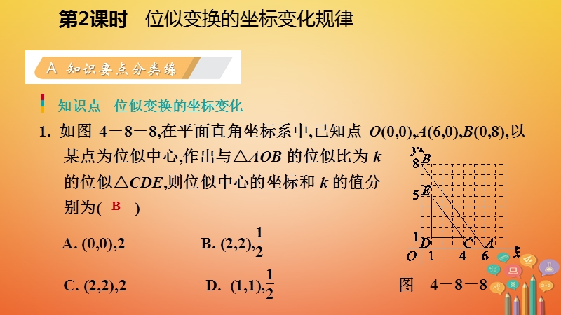 2018年秋九年级数学上册第四章图形的相似8图形的位似第2课时位似变换的坐标变化规律习题课件新版北师大版.ppt_第3页