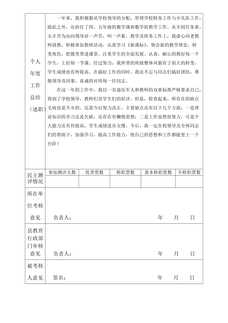 特岗教师年度考核登记表.doc_第2页