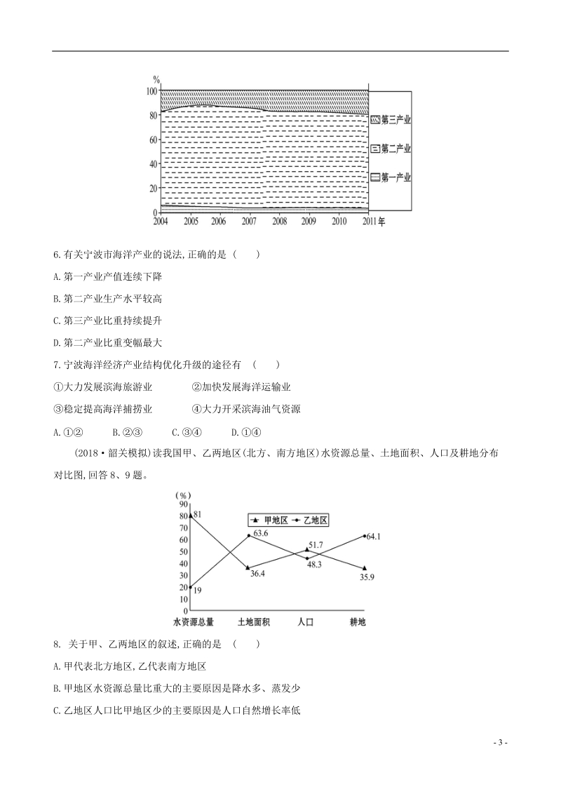 （全国通用版）2019版高考地理一轮复习 阶段滚动检测（五）.doc_第3页