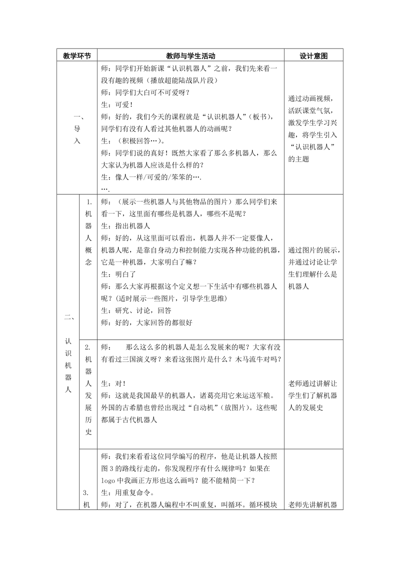 六年级上信息技术教案苏科版（新版）信息技术六年级1课《认识机器人》教学设计苏科版（新版）.doc_第2页