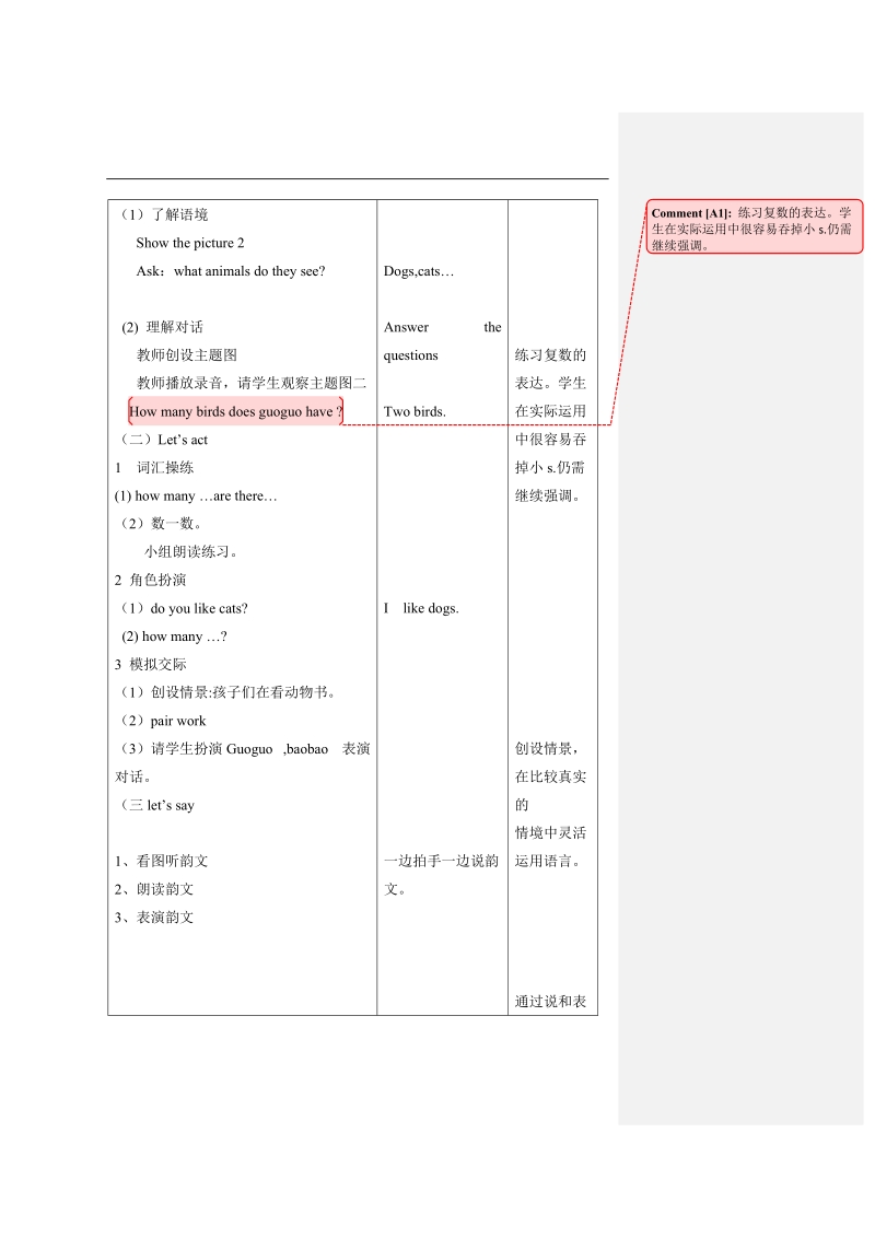 二年级上英语教案二年级上册英语教案-unit4 lesson15-北京课改版北京课改版.docx_第2页