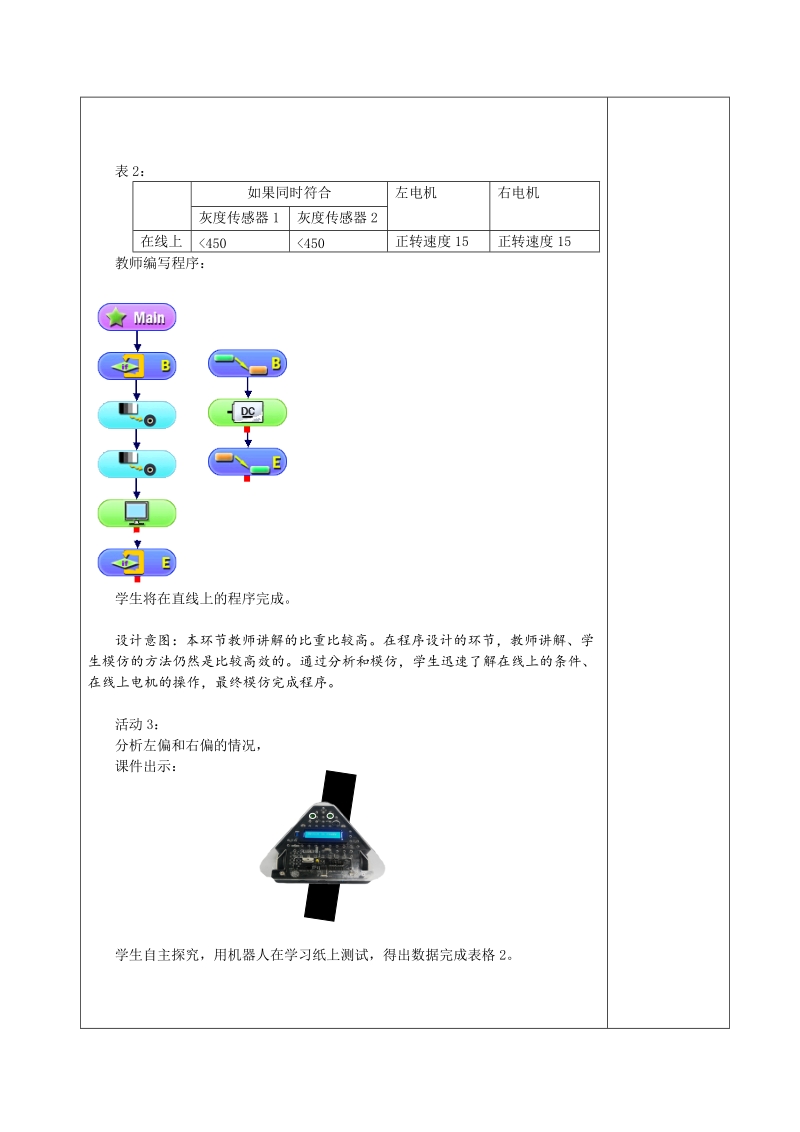 六年级上信息技术教案苏科版（新版）信息技术六年级7课-机器人沿线行走苏科版（新版）.doc_第3页