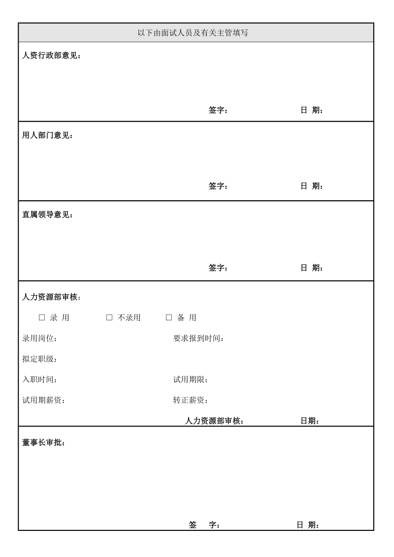 应聘简历面试意见表.doc_第2页