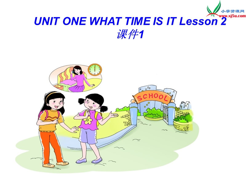 二年级下英语课件二年级下册英语课件-unit one what time is it lesson 2北京课改版.ppt_第1页