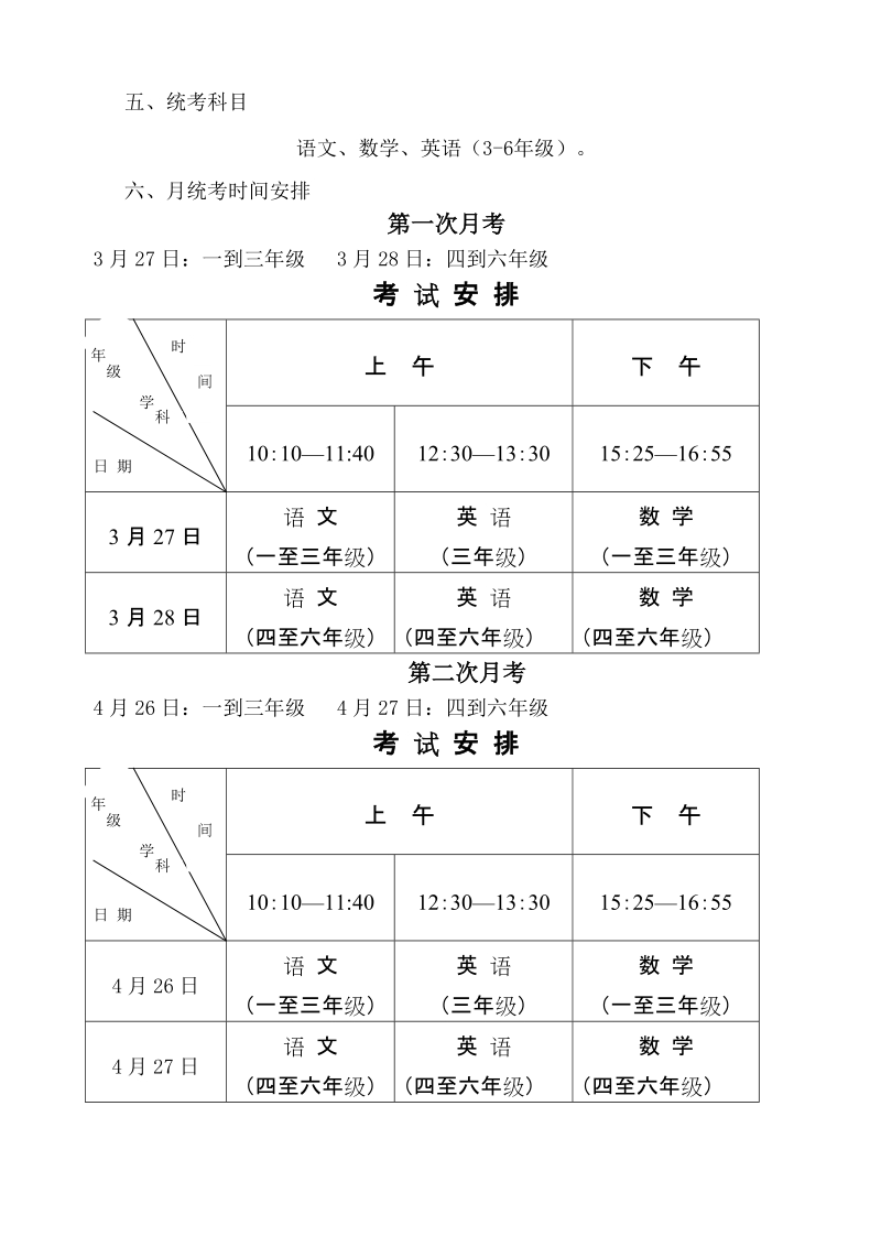 小学月考工作实施方案.doc_第2页