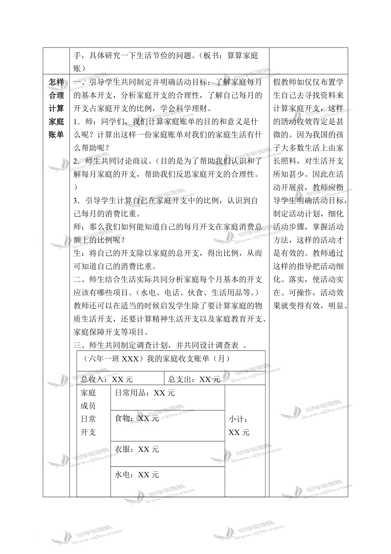 （北师大版）六年级品德与社会上册教案 不可丢掉的传家宝-算算家庭帐 1.doc_第2页