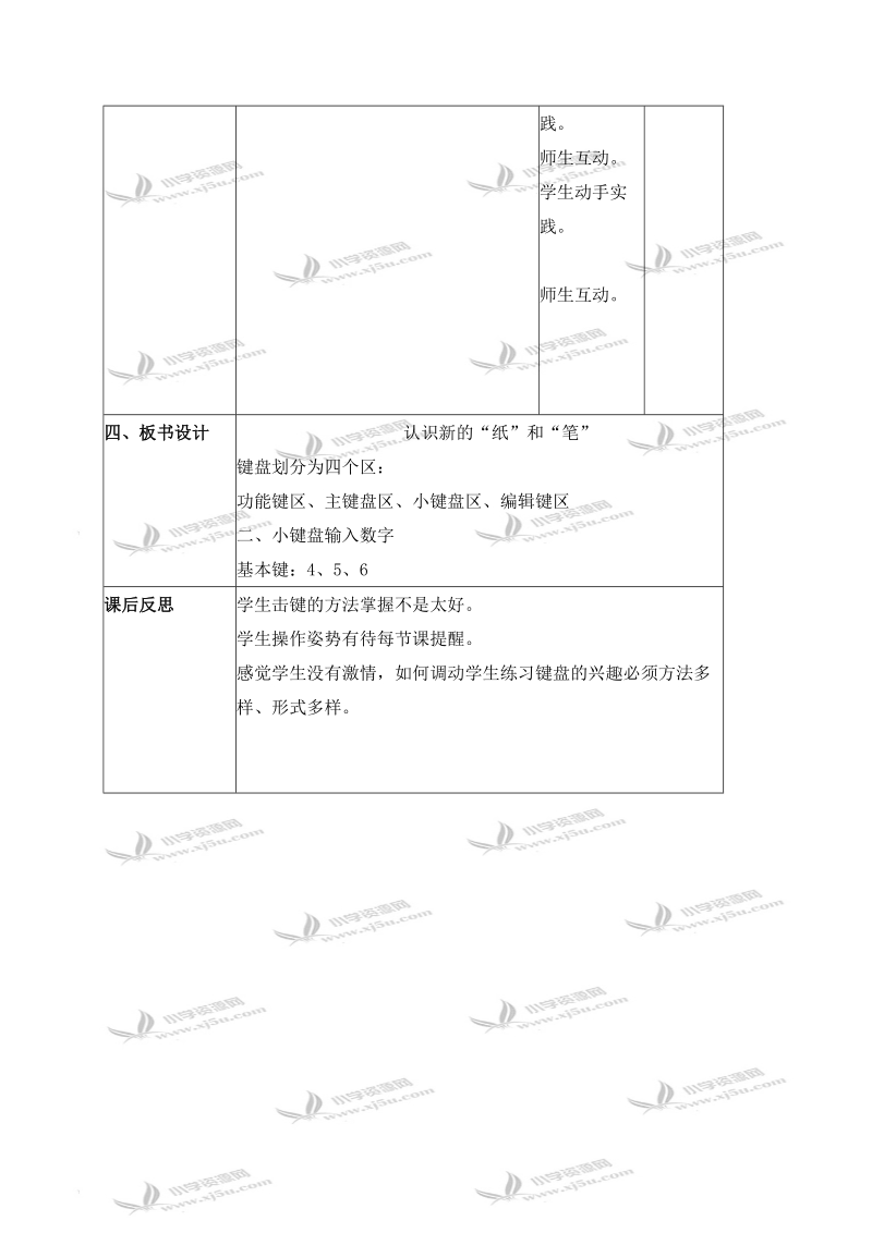 （北京版）第一册信息技术教案 认识新的“纸”和“笔”.doc_第3页