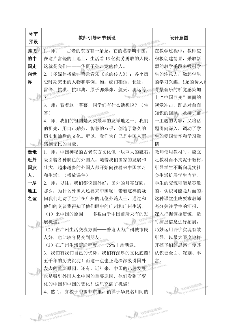 （北师大版）六年级品德与社会上册教案 在世界舞台上-打开国门 1.doc_第2页