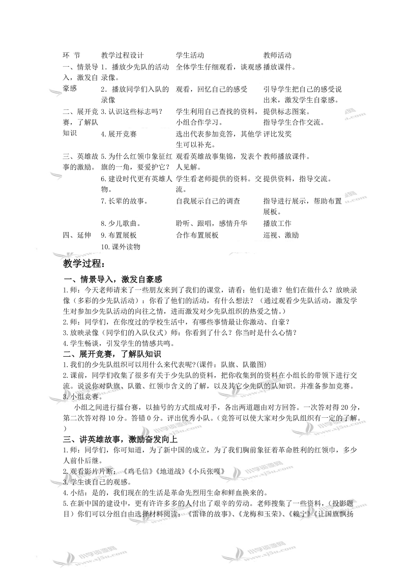 （人教新课标）二年级品德与生活下册教案 鲜艳的红领巾.doc_第2页