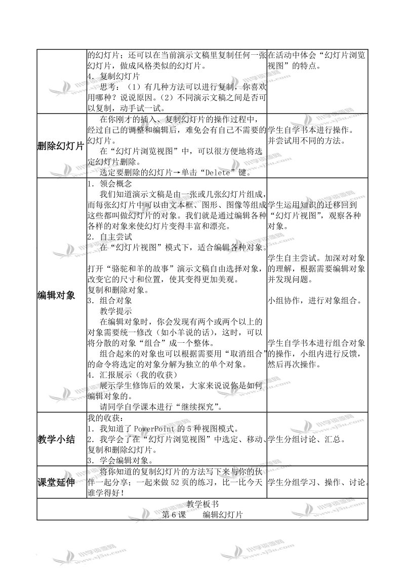 （人教新课标）五年级信息技术上册教案 编辑幻灯片 1.doc_第2页