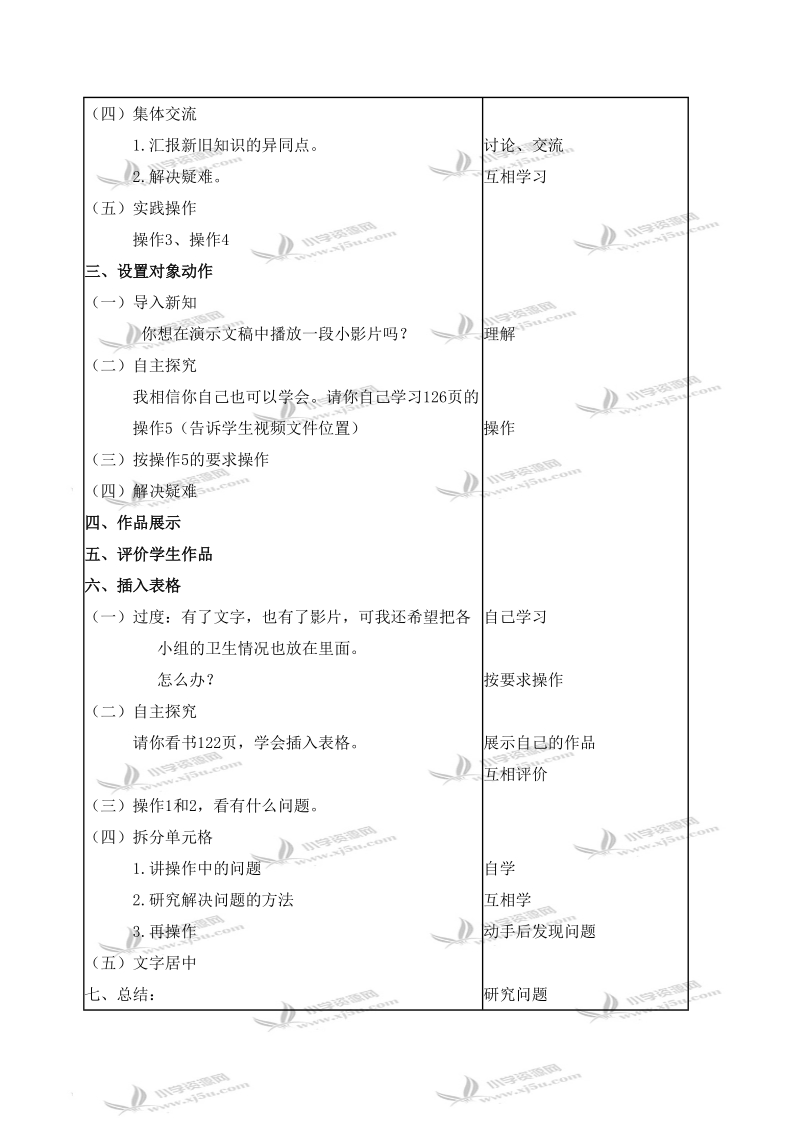 （北京版）第二册信息技术教案 插入表格和文本框.doc_第2页