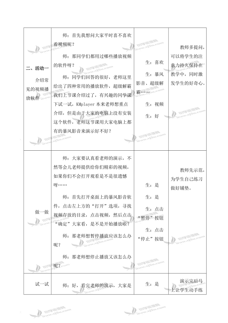 （闽教版）六年级信息技术上册教案 第三课 视频媒体.doc_第2页