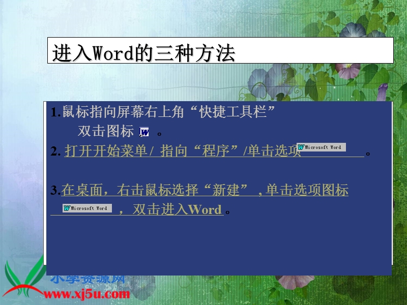 （人教新课标）四年级信息技术上册课件 认识word.ppt_第3页