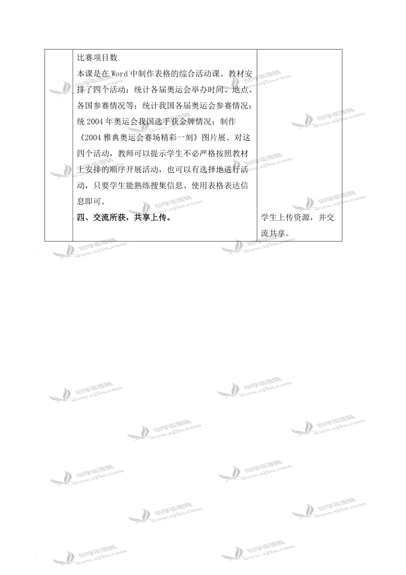 （冀教版）四年级信息技术上册教案 中国奥运健儿风云榜 1.doc_第2页