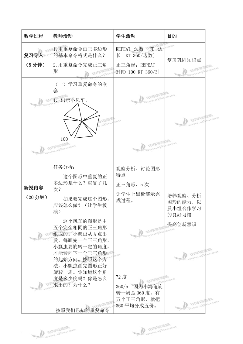 （北京版）第三册信息技术教案 第16课 用重复命令画图（第2课时）.doc_第2页