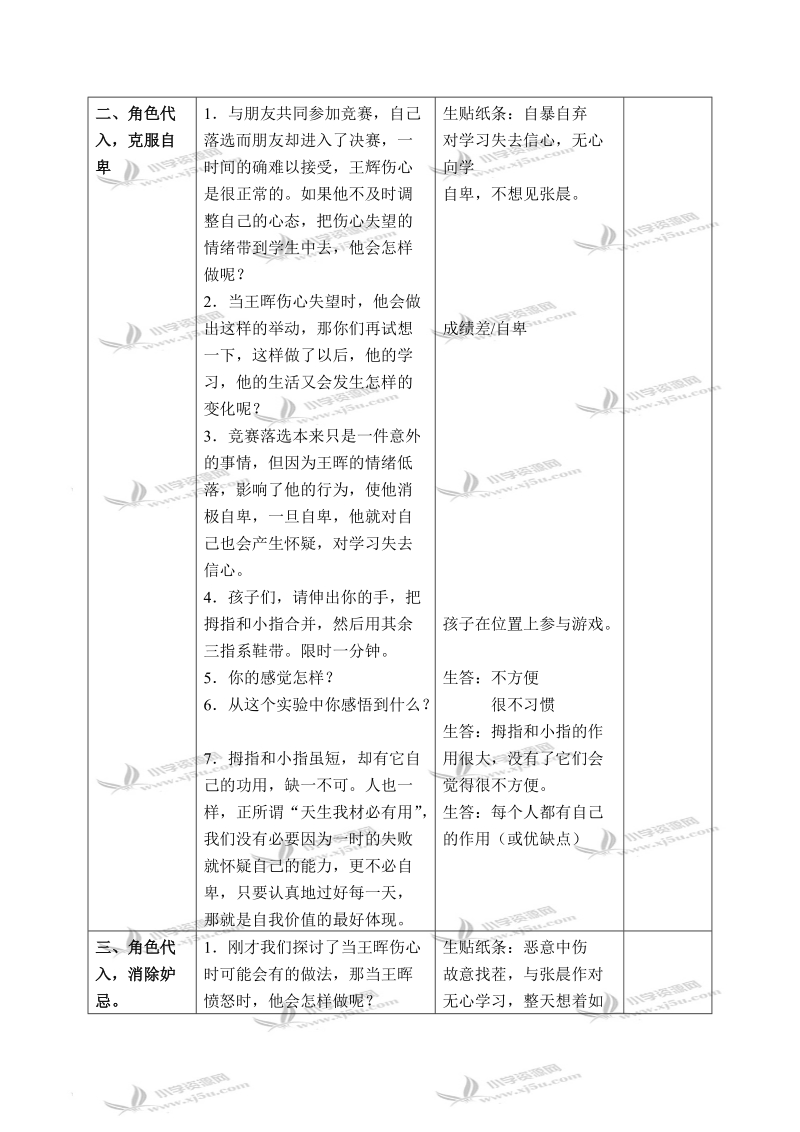 （北师大版）六年级品德与社会上册教案 成长中的快乐与烦恼-为他人喝彩 1.doc_第2页