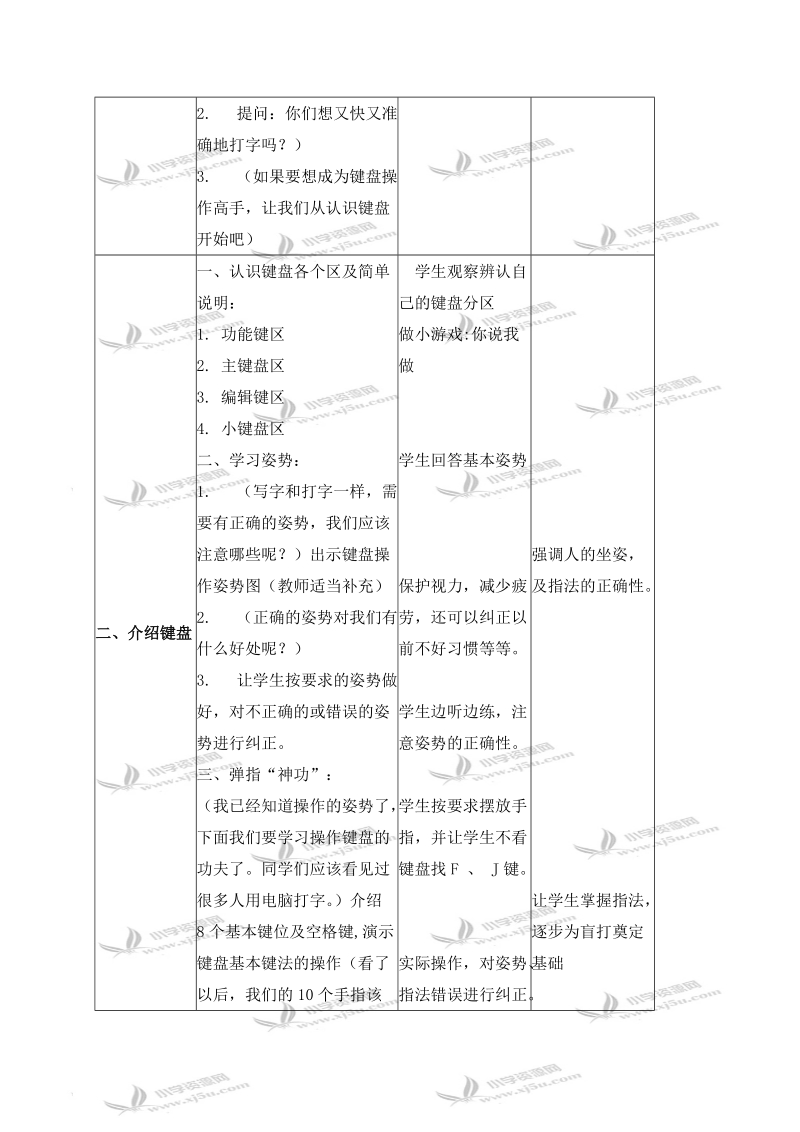 （浙江摄影版）三年级信息技术下册教案 键盘一家.doc_第2页