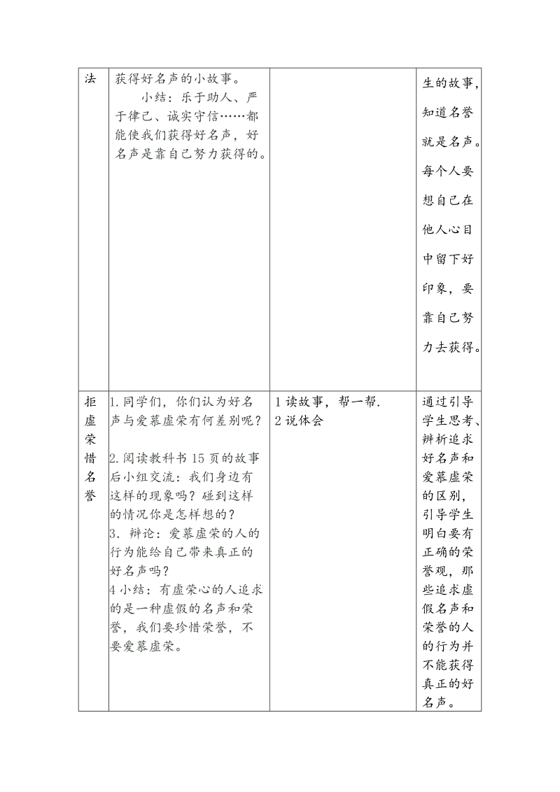 （鄂教版）三年级上思想品德教案1.3阳光少年知荣辱.doc_第2页