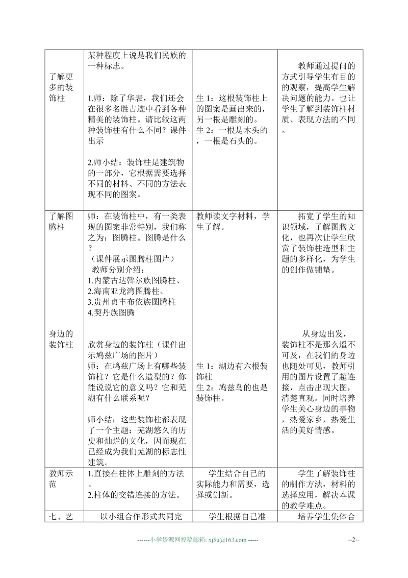 （人美版）六年级美术下册教案 装饰柱 2.doc_第2页