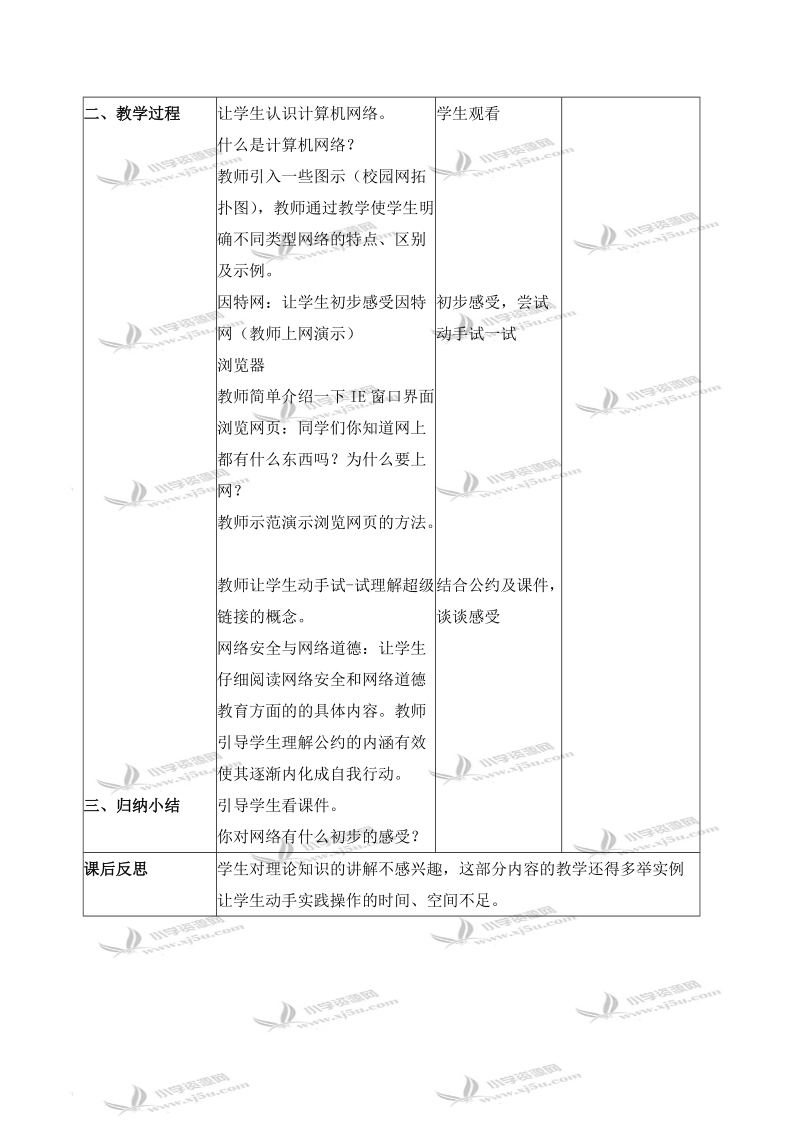 （北京版）第二册信息技术教案 走进网络世界.doc_第2页