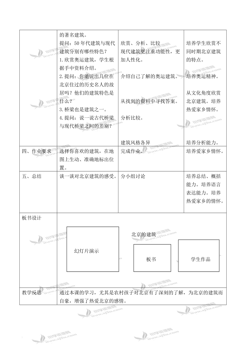 （北京版）六年级美术下册教案 北京的建筑 1.doc_第3页