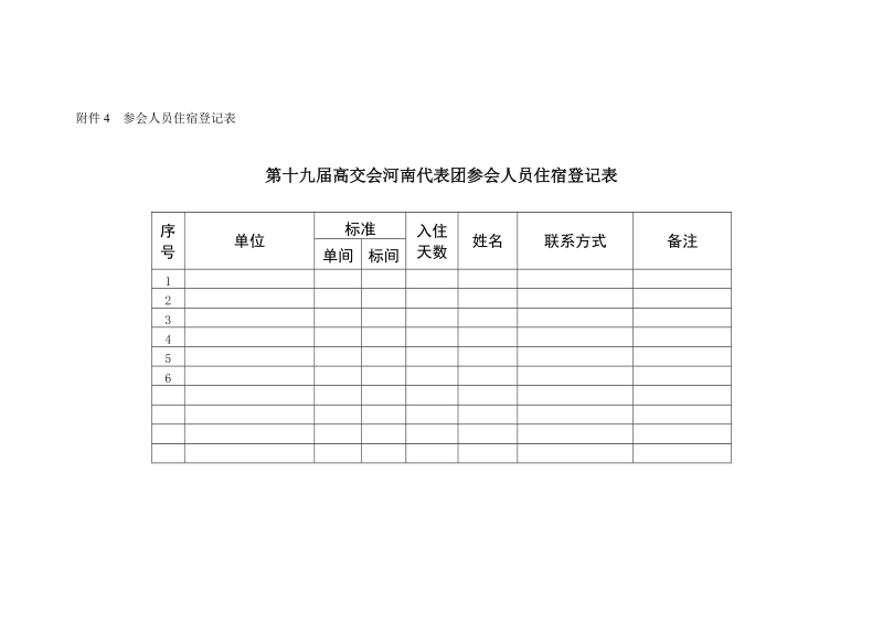 参会人员住宿登记表doc.doc_第1页