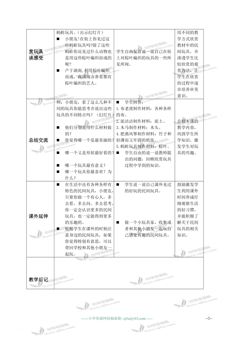 （湘美版）一年级美术下册教案 民间玩具 2.doc_第2页