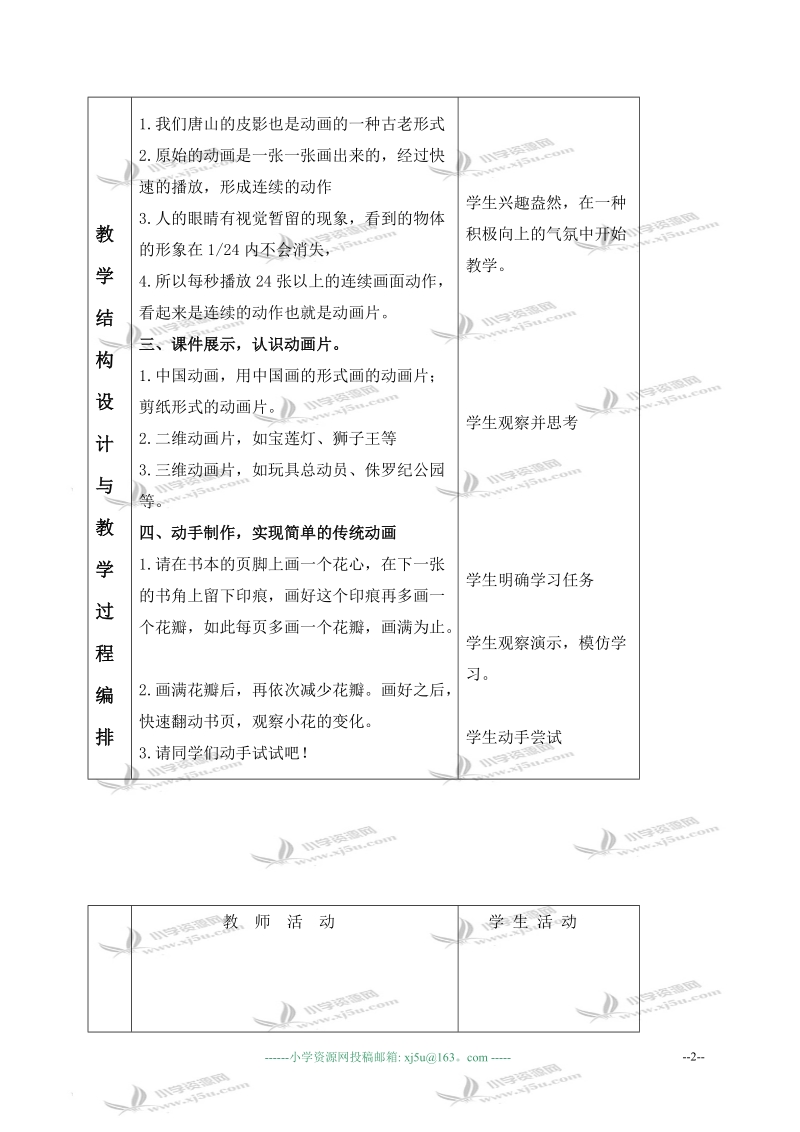 （冀教版）五年级信息技术上册教案 奇妙的动画 1.doc_第2页