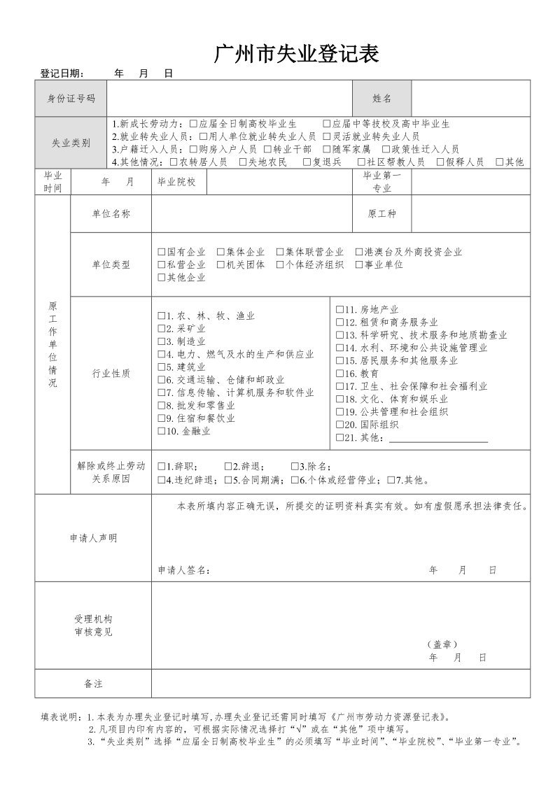 广州市劳动力资源登记表%20、广州市失业登记表doc.doc_第2页