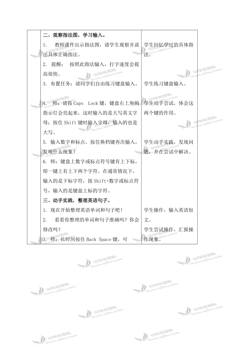 （冀教版）三年级信息技术上册教案 整理英语句子 2.doc_第2页