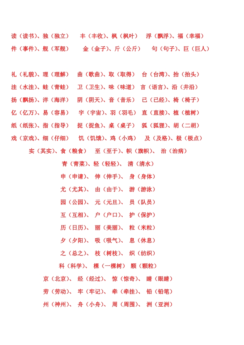 二年级上册语文复习知识点(很全面_推荐).doc_第2页