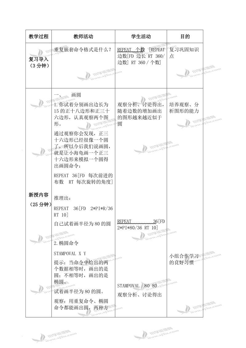 （北京版）第三册信息技术教案 第16课 用重复命令画图（第3课时）.doc_第2页