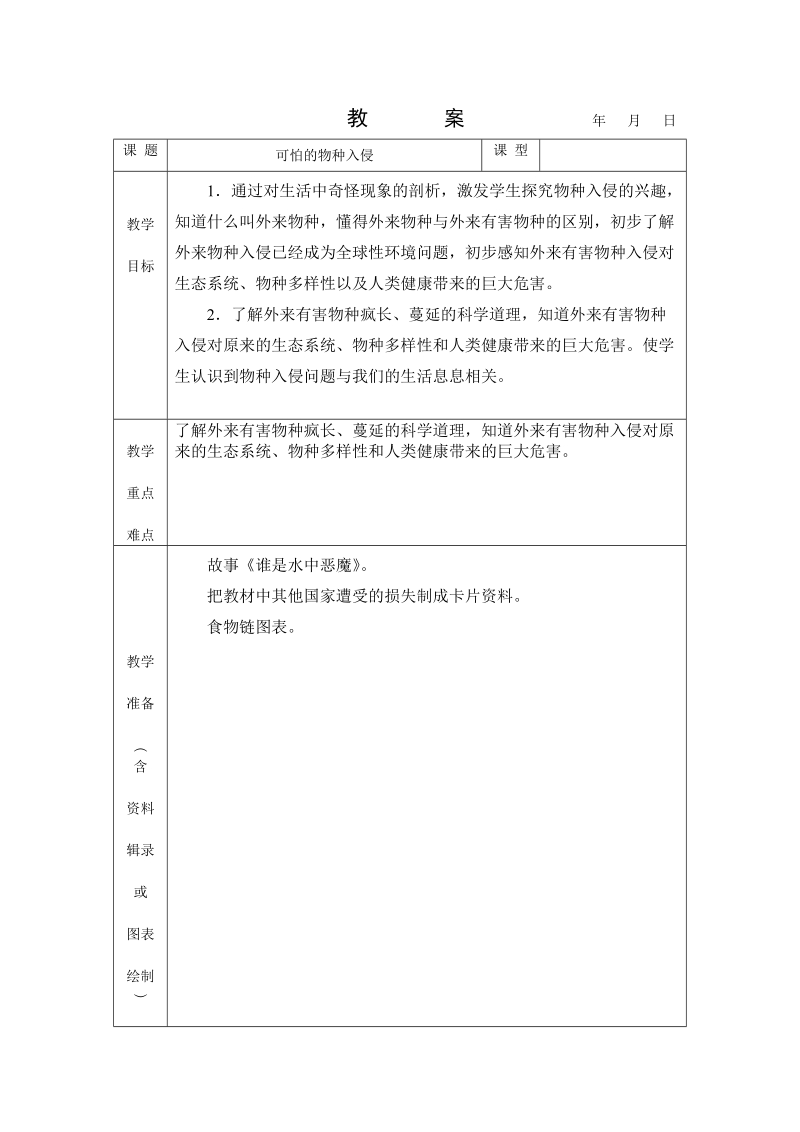 （苏教版）品德与社会六年级下册第二单元8 可怕的物种入侵.doc_第1页