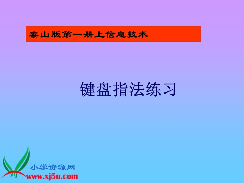 （泰山版）第一册上信息技术课件 键盘指法练习.ppt_第1页