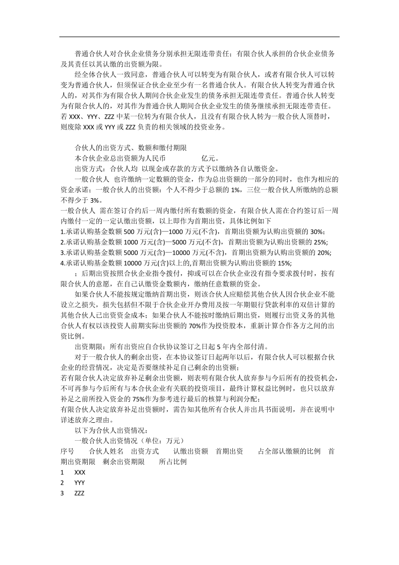 xxx创业投资基金有限合伙协议.docx_第2页