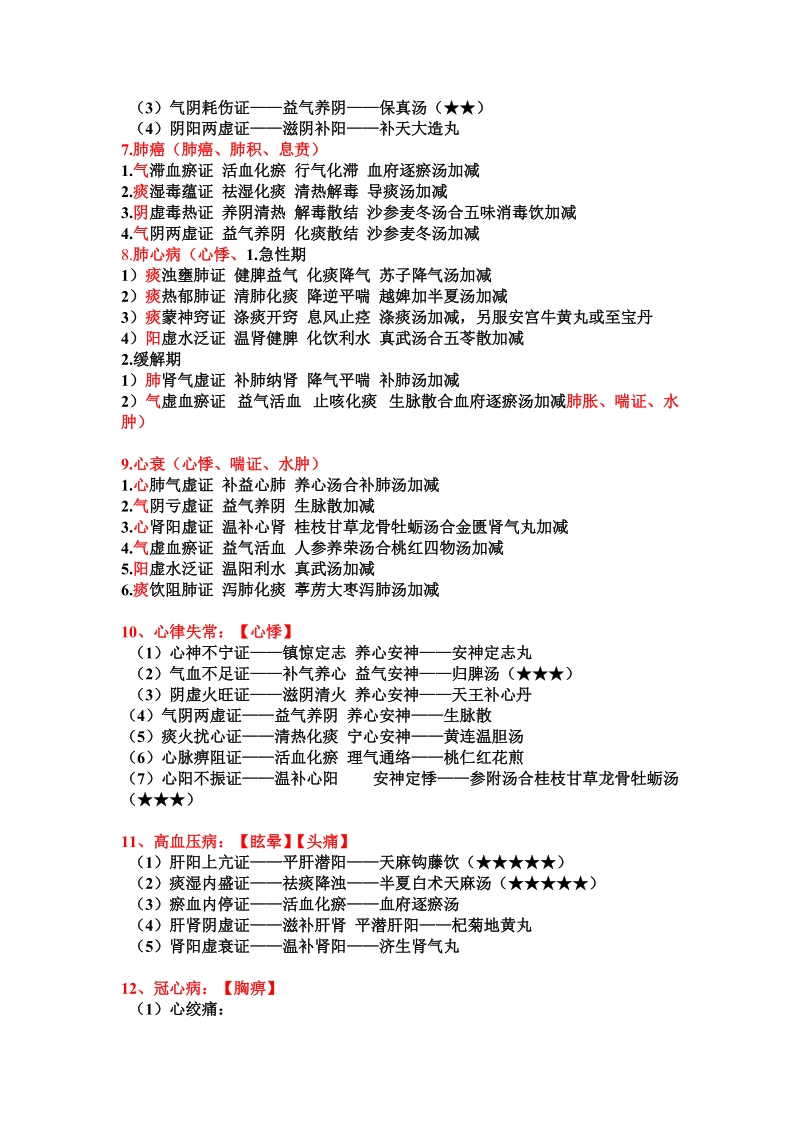 中西医结合实践技能62病种中医病症分型选方 microsoft word 文档.doc_第2页