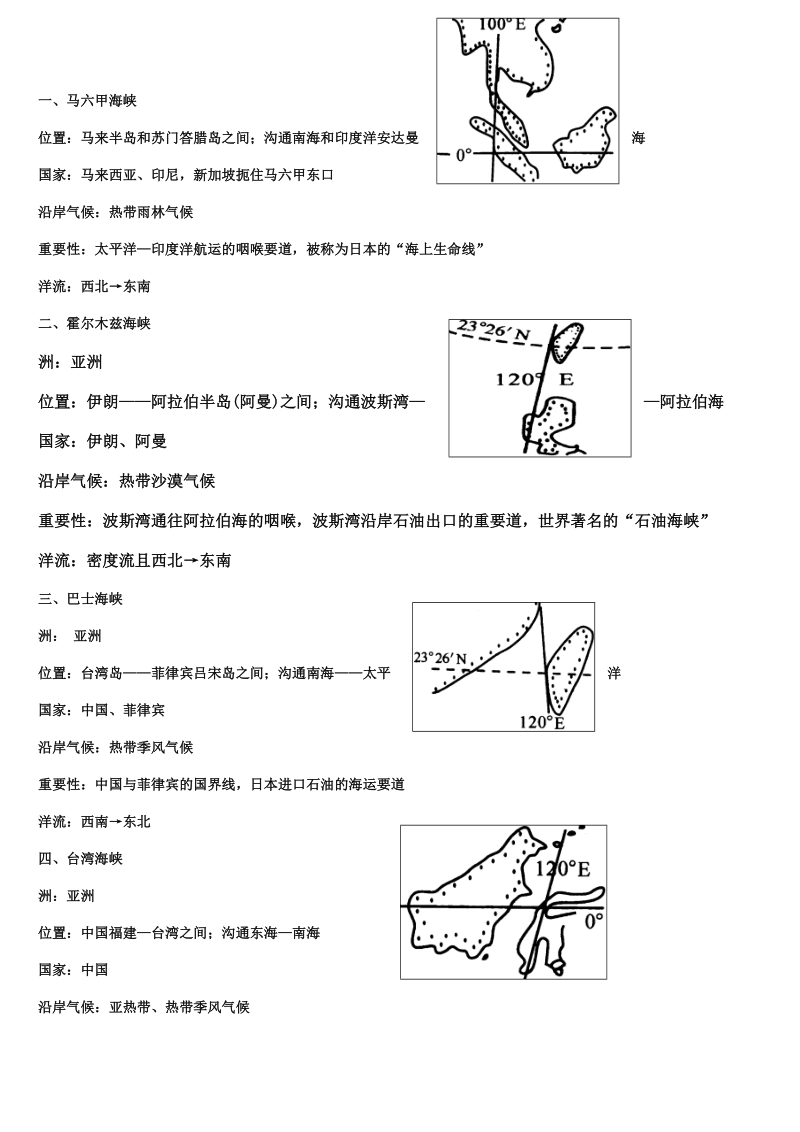 世界著名海峡、运河 复习 整理.doc_第1页