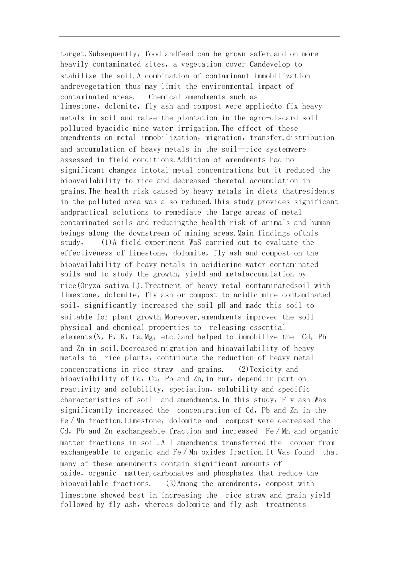 subcellular distribution of cdzn in leaves of hyperaccumulator potentilla griffithi h. and immobilization of heavy metals in contaminated agricultural soils using chemical amendments.doc_第3页