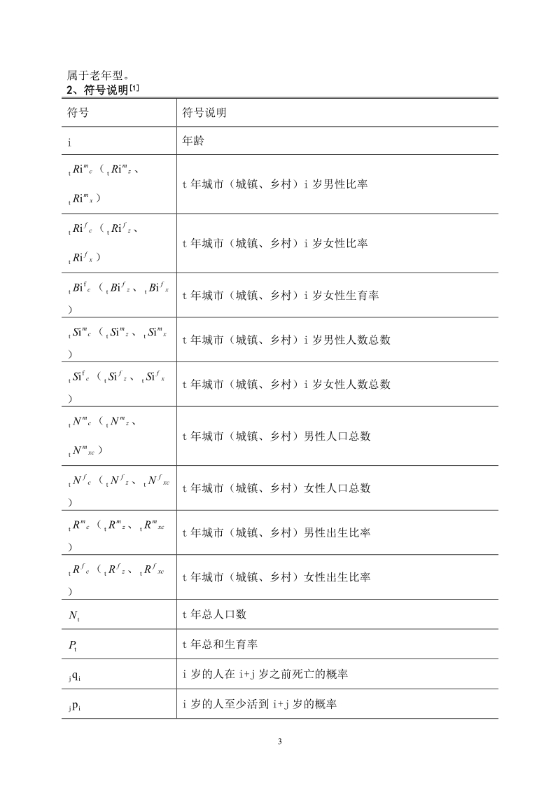 中国人口增长的中短期和长期趋势预测数学模型.doc_第3页