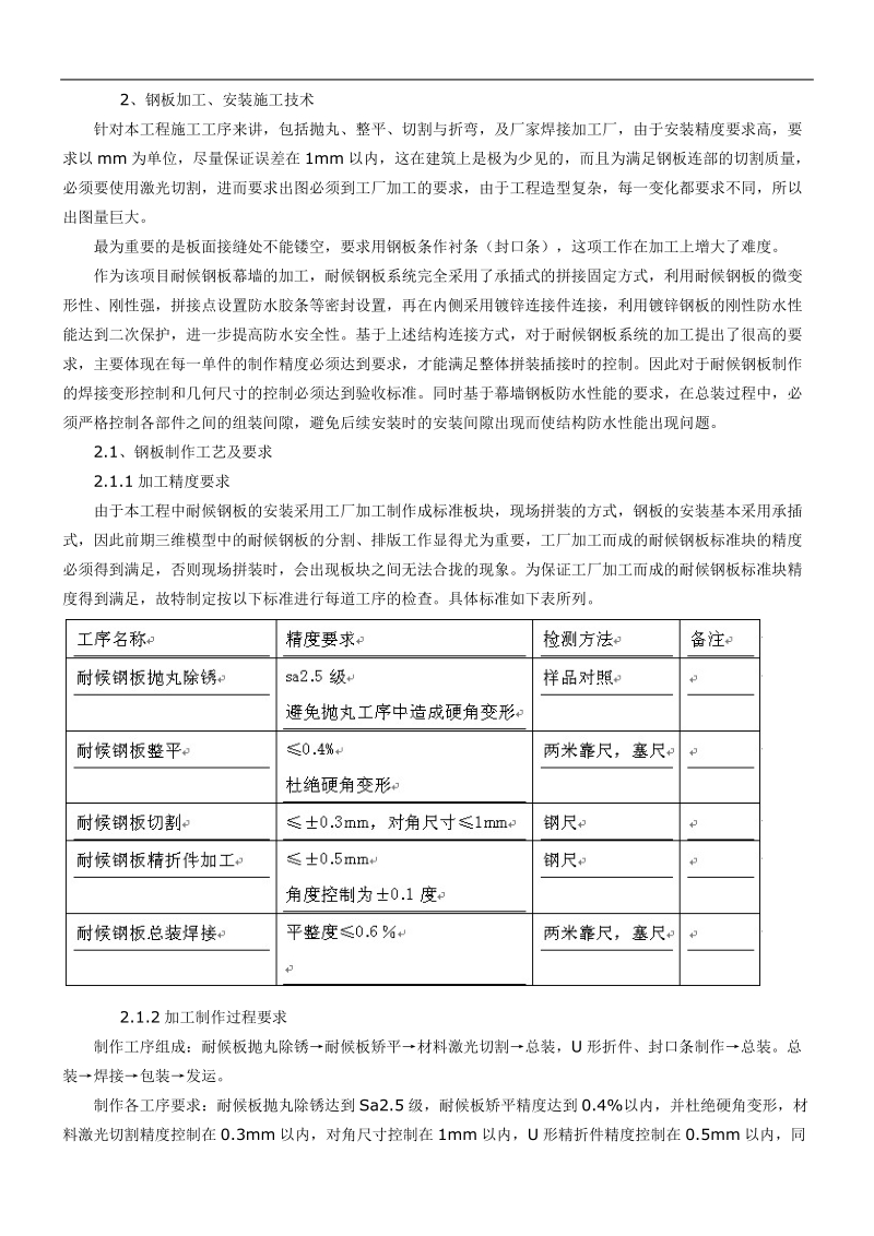 上海世博会卢森堡国家自建馆耐候钢板加工、安装施工技术.doc_第2页